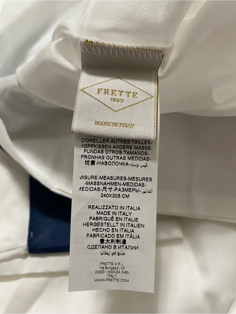 FRETTE Flying 3 Pieces Queen Bed 1 Flat Sheet And 2 pillow Cases White/Navy